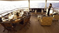 Yacht CHARISMA -  Aft Deck Al fresco Dining